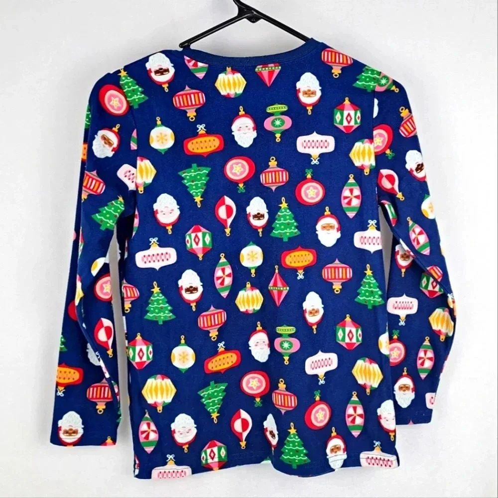 Christmas Pajamas Kid's M (10-12) Multicultural Santa Claus' - Picture 3 of 6